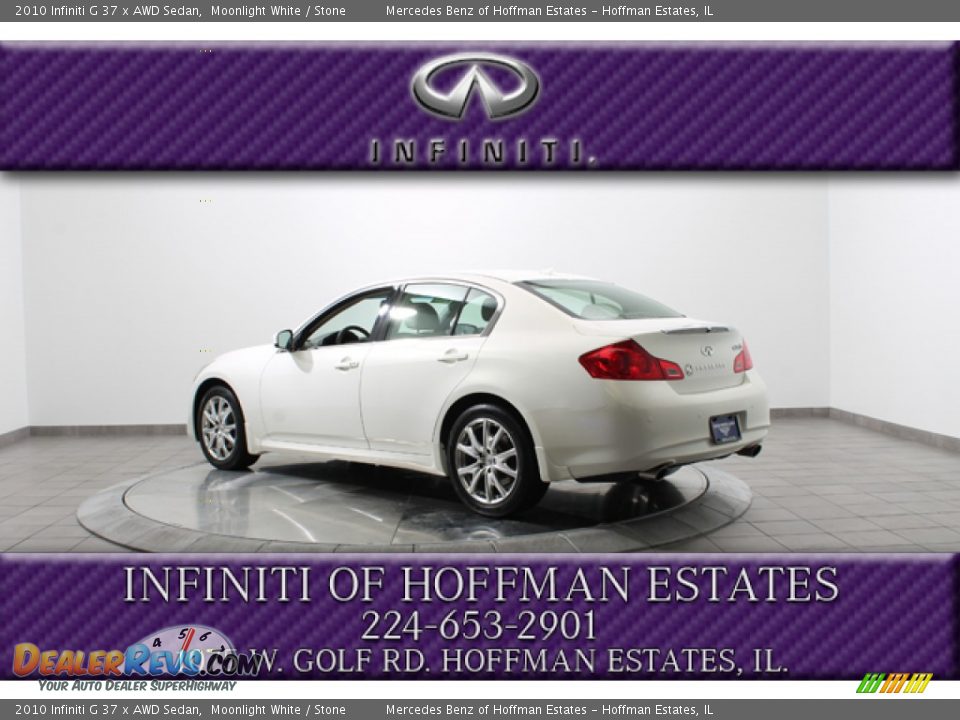 2010 Infiniti G 37 x AWD Sedan Moonlight White / Stone Photo #5