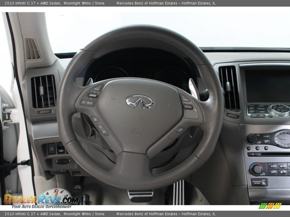 2010 Infiniti G 37 x AWD Sedan Moonlight White / Stone Photo #7