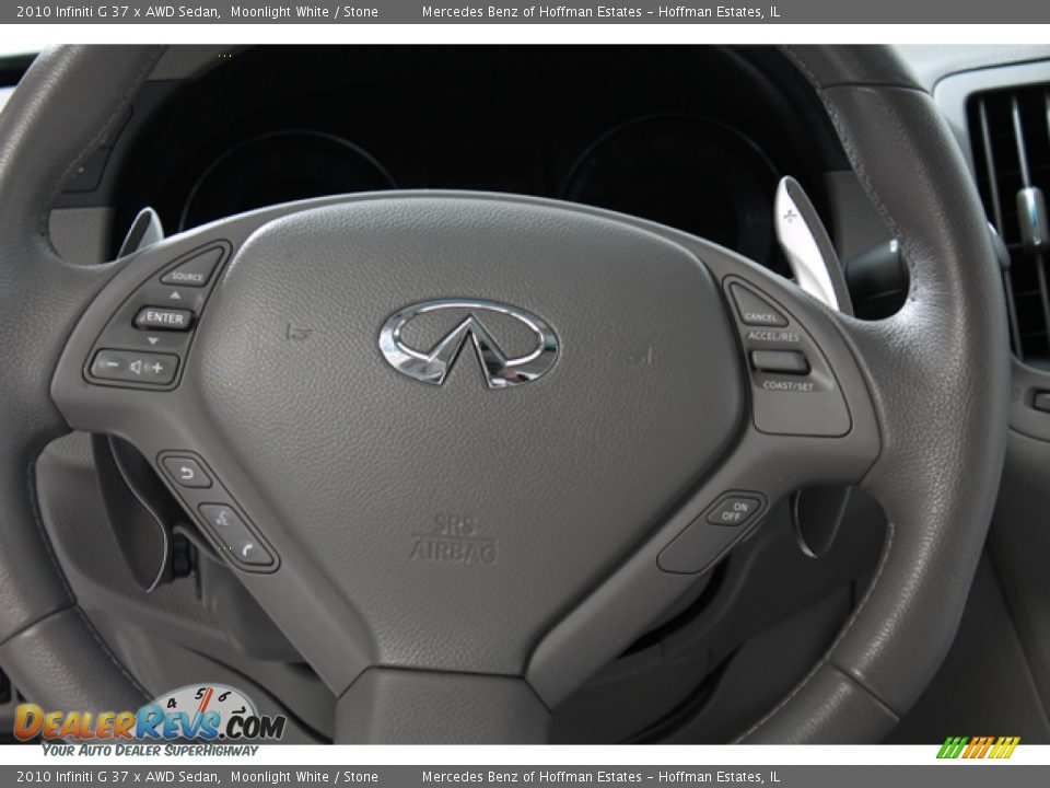 2010 Infiniti G 37 x AWD Sedan Moonlight White / Stone Photo #8