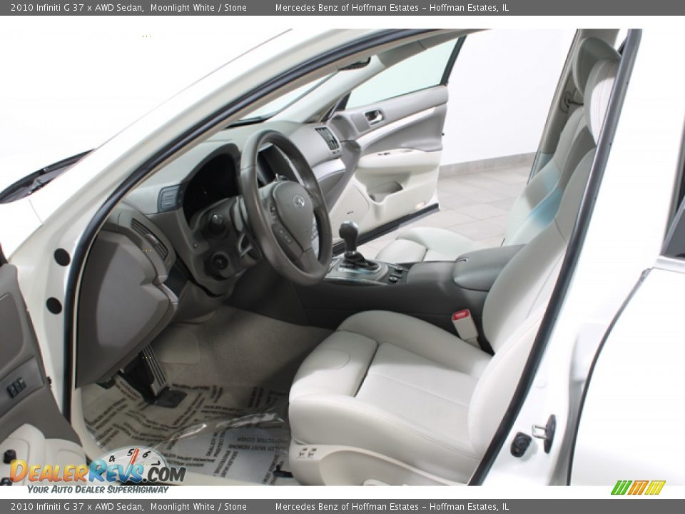 2010 Infiniti G 37 x AWD Sedan Moonlight White / Stone Photo #18