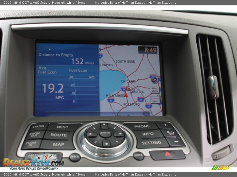 2010 Infiniti G 37 x AWD Sedan Moonlight White / Stone Photo #23