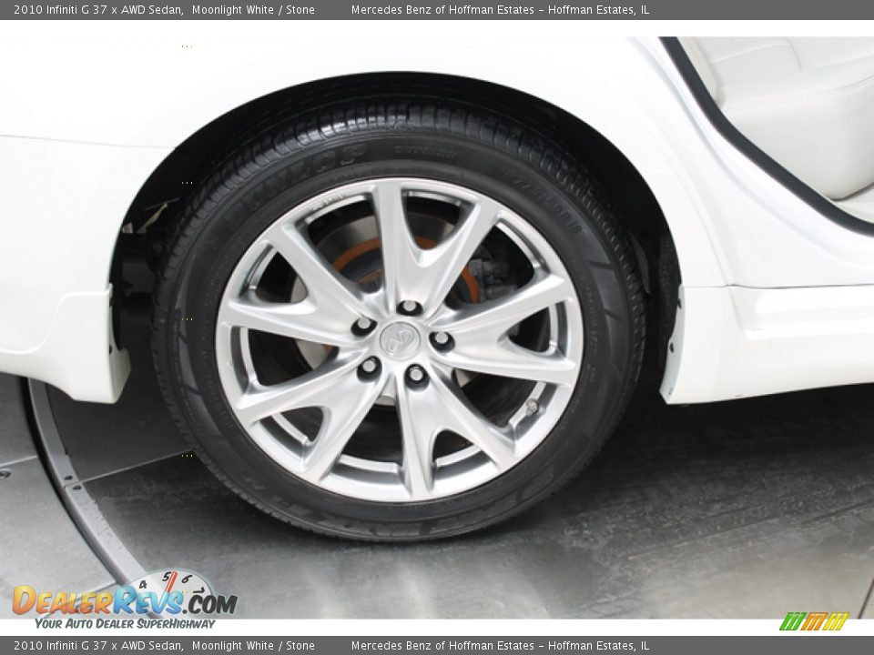 2010 Infiniti G 37 x AWD Sedan Moonlight White / Stone Photo #30