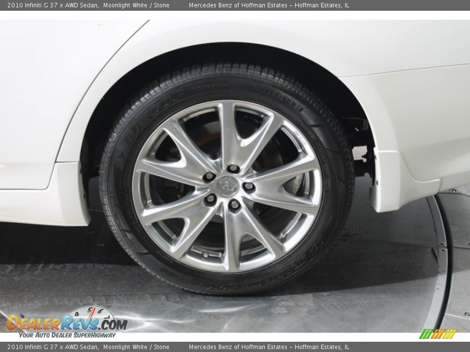2010 Infiniti G 37 x AWD Sedan Moonlight White / Stone Photo #31