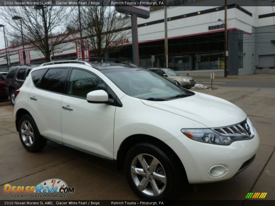 2010 Nissan Murano SL AWD Glacier White Pearl / Beige Photo #1