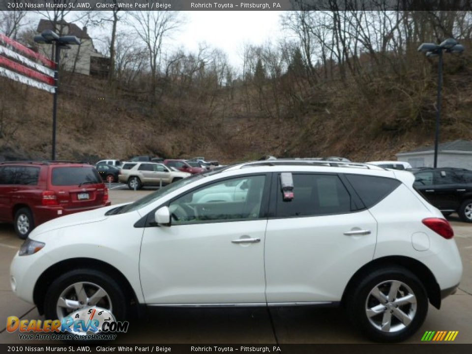 2010 Nissan Murano SL AWD Glacier White Pearl / Beige Photo #2