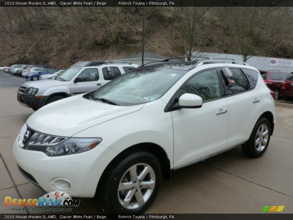 2010 Nissan Murano SL AWD Glacier White Pearl / Beige Photo #3