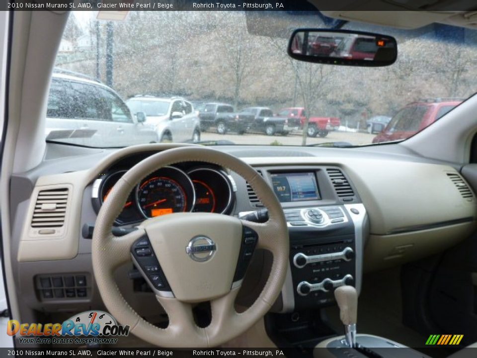 2010 Nissan Murano SL AWD Glacier White Pearl / Beige Photo #6
