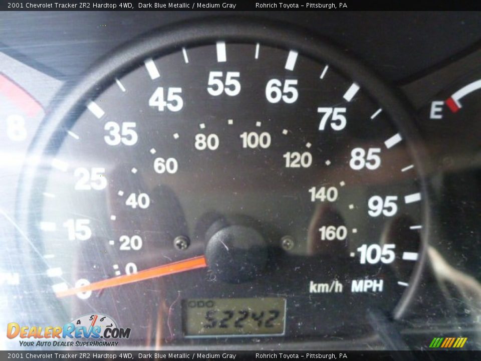 2001 Chevrolet Tracker ZR2 Hardtop 4WD Dark Blue Metallic / Medium Gray Photo #9