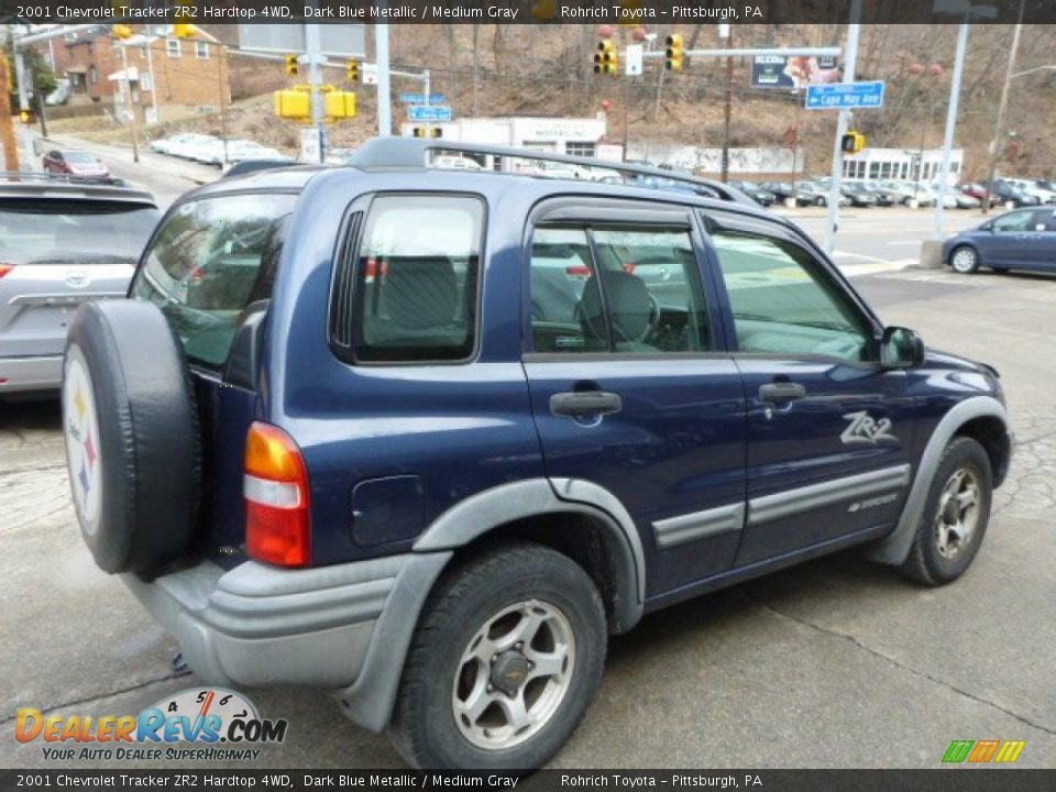 2001 Chevrolet Tracker ZR2 Hardtop 4WD Dark Blue Metallic / Medium Gray Photo #11
