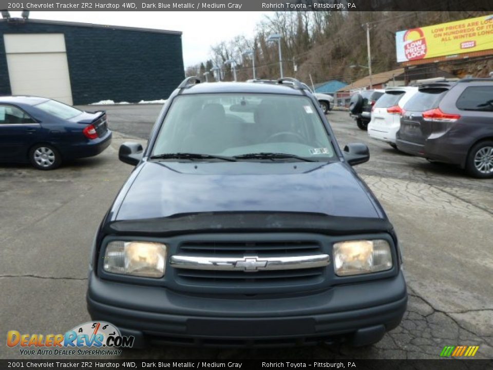 2001 Chevrolet Tracker ZR2 Hardtop 4WD Dark Blue Metallic / Medium Gray Photo #14