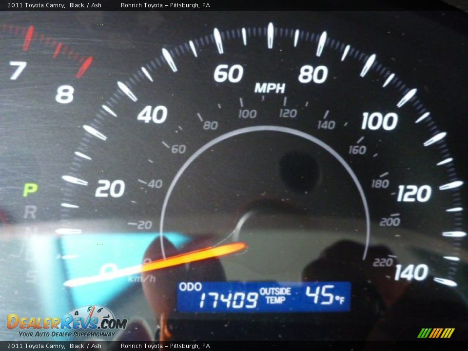 2011 Toyota Camry Black / Ash Photo #9