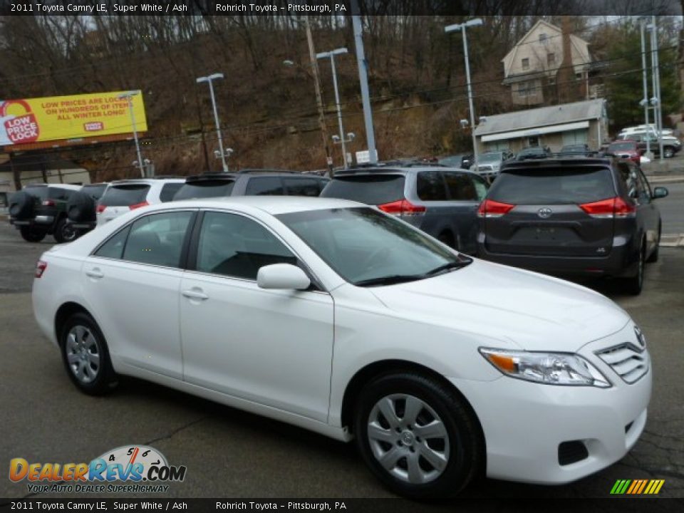 2011 Toyota Camry LE Super White / Ash Photo #1