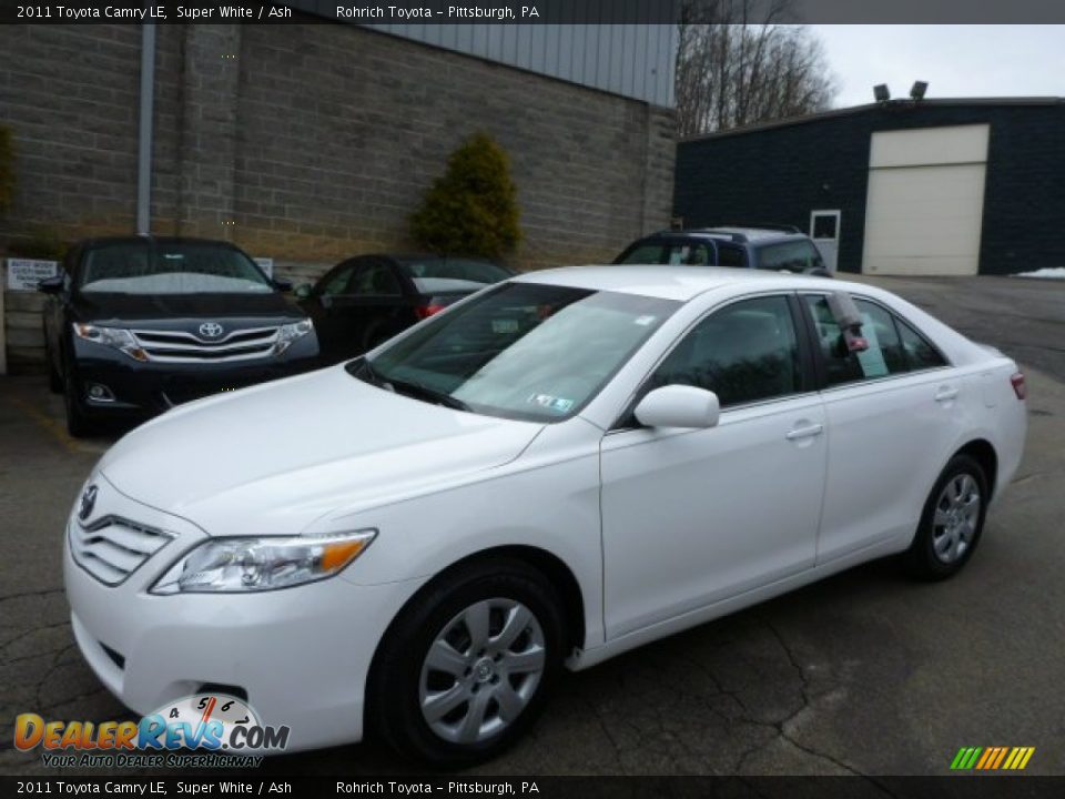 2011 Toyota Camry LE Super White / Ash Photo #3