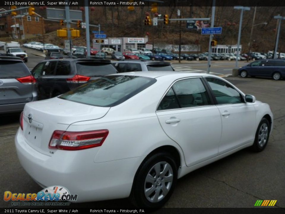 2011 Toyota Camry LE Super White / Ash Photo #11