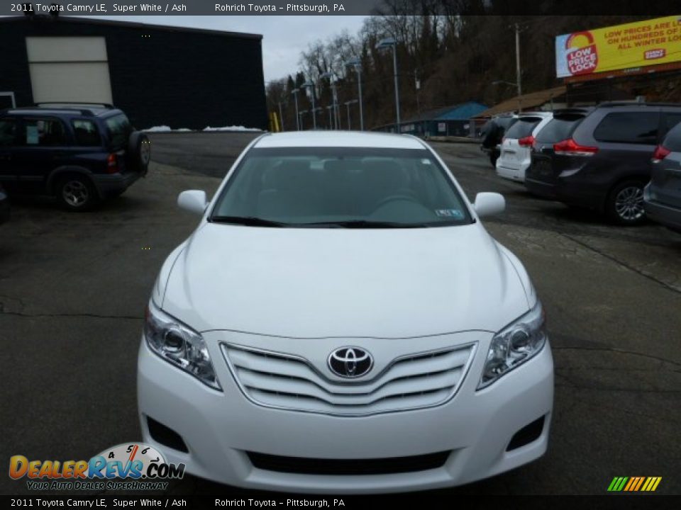 2011 Toyota Camry LE Super White / Ash Photo #14