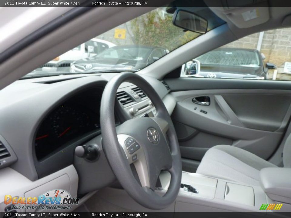 2011 Toyota Camry LE Super White / Ash Photo #17
