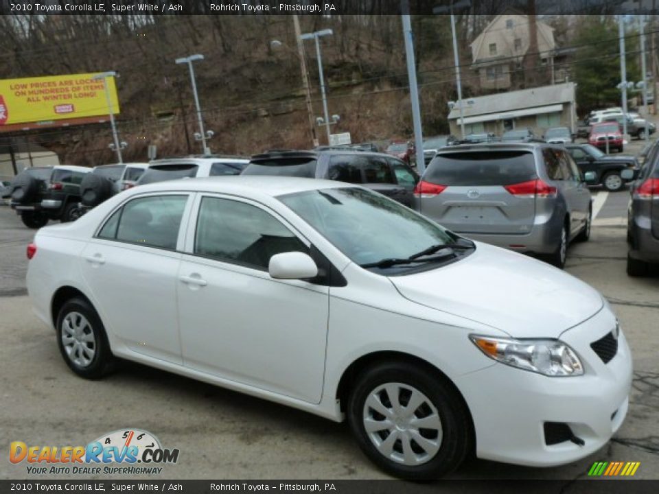 2010 Toyota Corolla LE Super White / Ash Photo #1