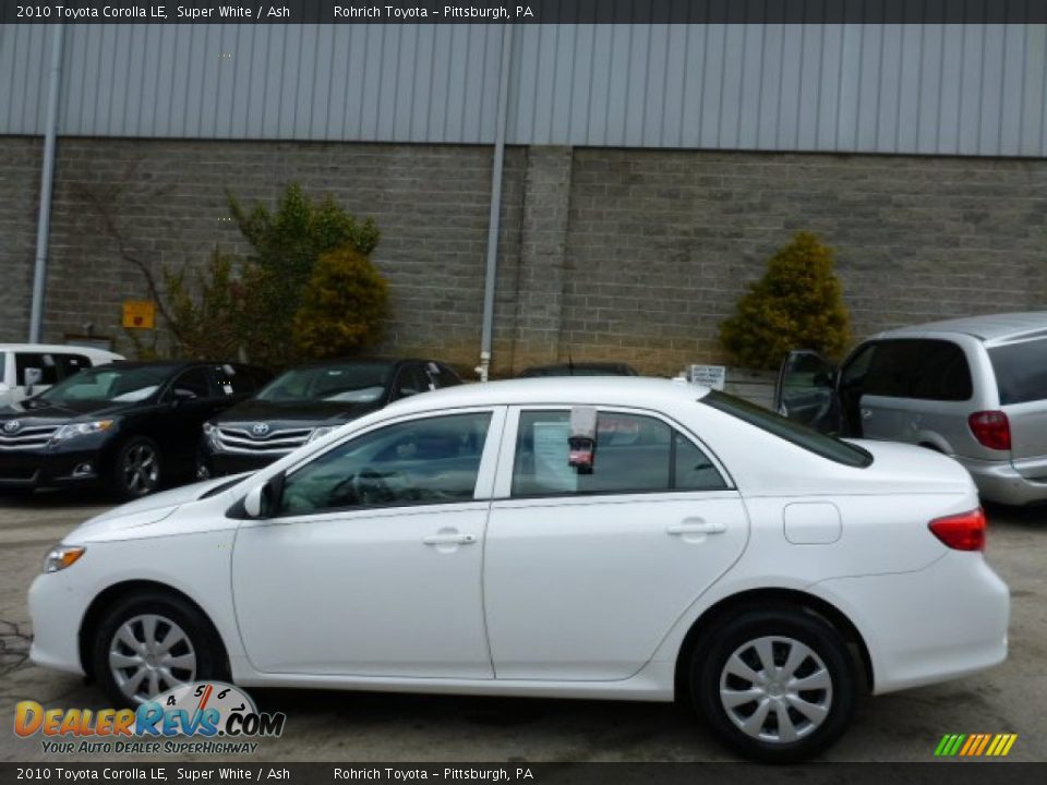 2010 Toyota Corolla LE Super White / Ash Photo #2