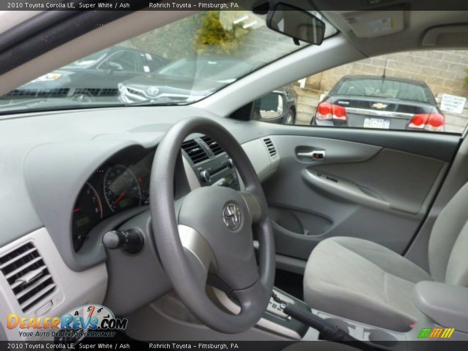2010 Toyota Corolla LE Super White / Ash Photo #7