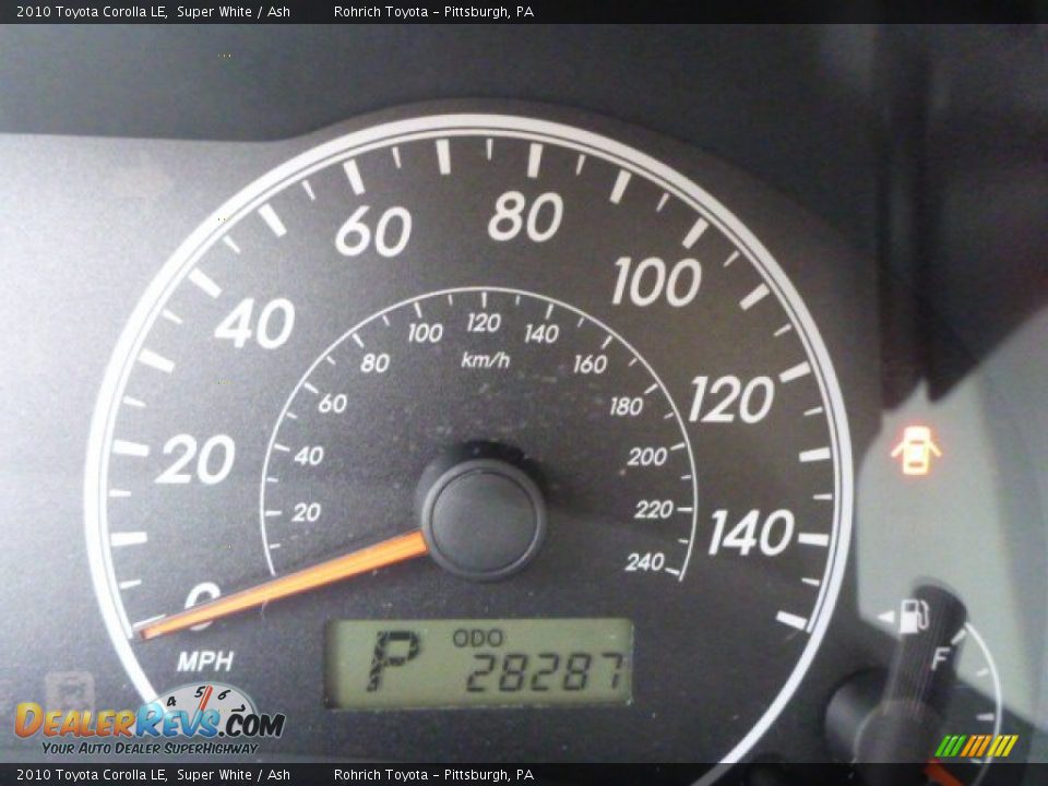 2010 Toyota Corolla LE Super White / Ash Photo #9