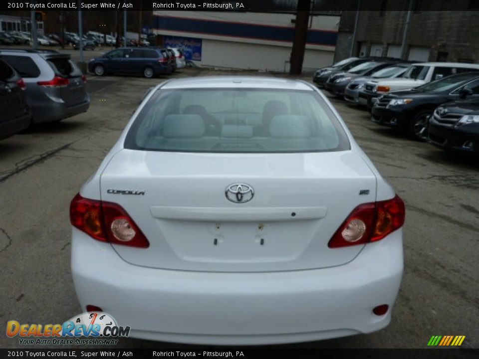 2010 Toyota Corolla LE Super White / Ash Photo #12