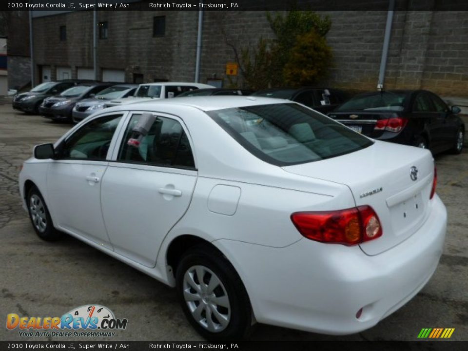 2010 Toyota Corolla LE Super White / Ash Photo #13