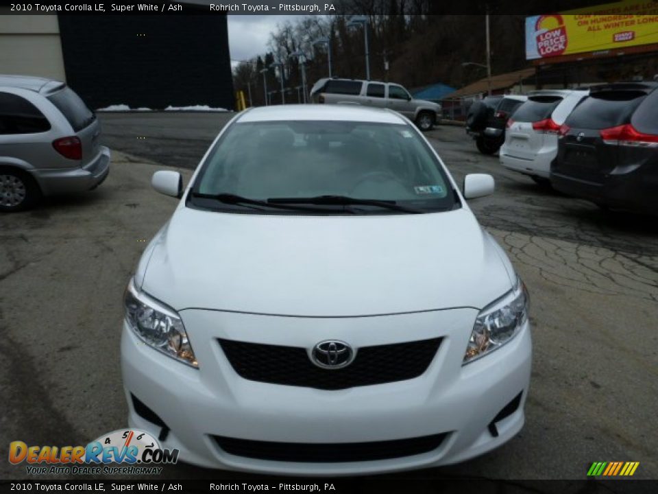2010 Toyota Corolla LE Super White / Ash Photo #14