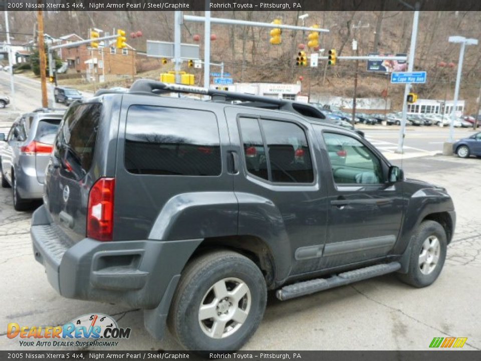 2005 Nissan Xterra S 4x4 Night Armor Pearl / Steel/Graphite Photo #11