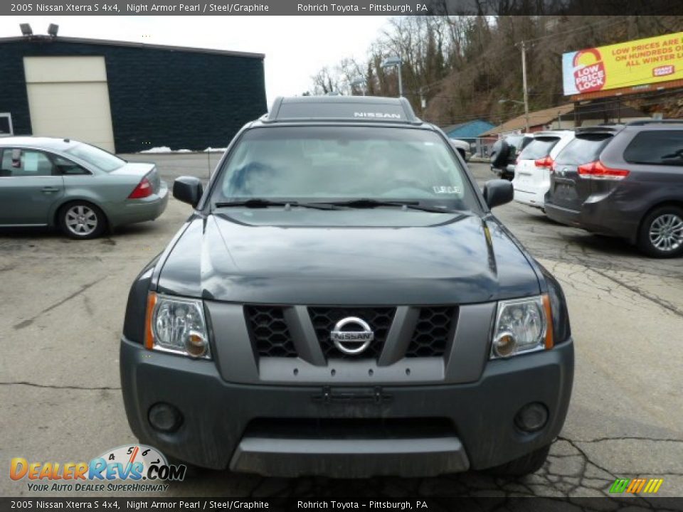 2005 Nissan Xterra S 4x4 Night Armor Pearl / Steel/Graphite Photo #14