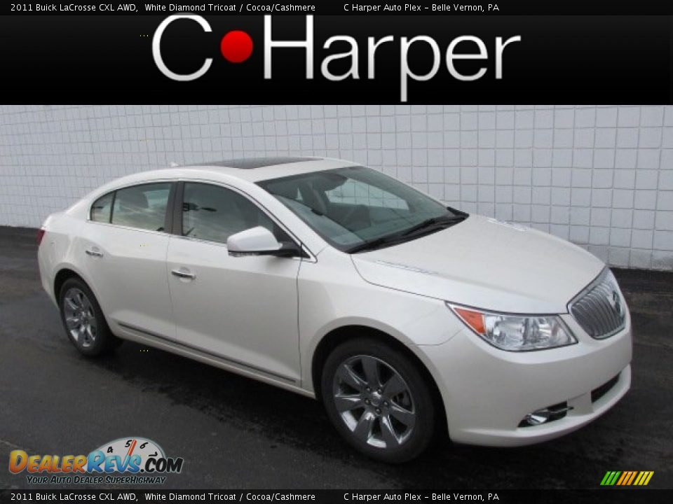 2011 Buick LaCrosse CXL AWD White Diamond Tricoat / Cocoa/Cashmere Photo #1