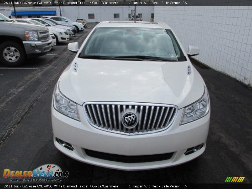 2011 Buick LaCrosse CXL AWD White Diamond Tricoat / Cocoa/Cashmere Photo #4