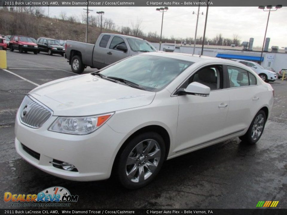 2011 Buick LaCrosse CXL AWD White Diamond Tricoat / Cocoa/Cashmere Photo #5