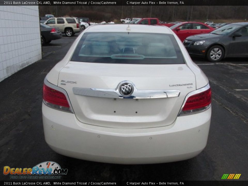 2011 Buick LaCrosse CXL AWD White Diamond Tricoat / Cocoa/Cashmere Photo #8