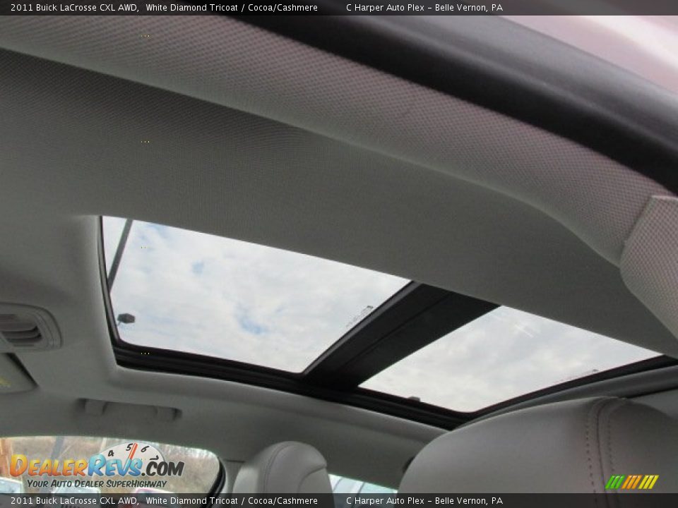 2011 Buick LaCrosse CXL AWD White Diamond Tricoat / Cocoa/Cashmere Photo #10