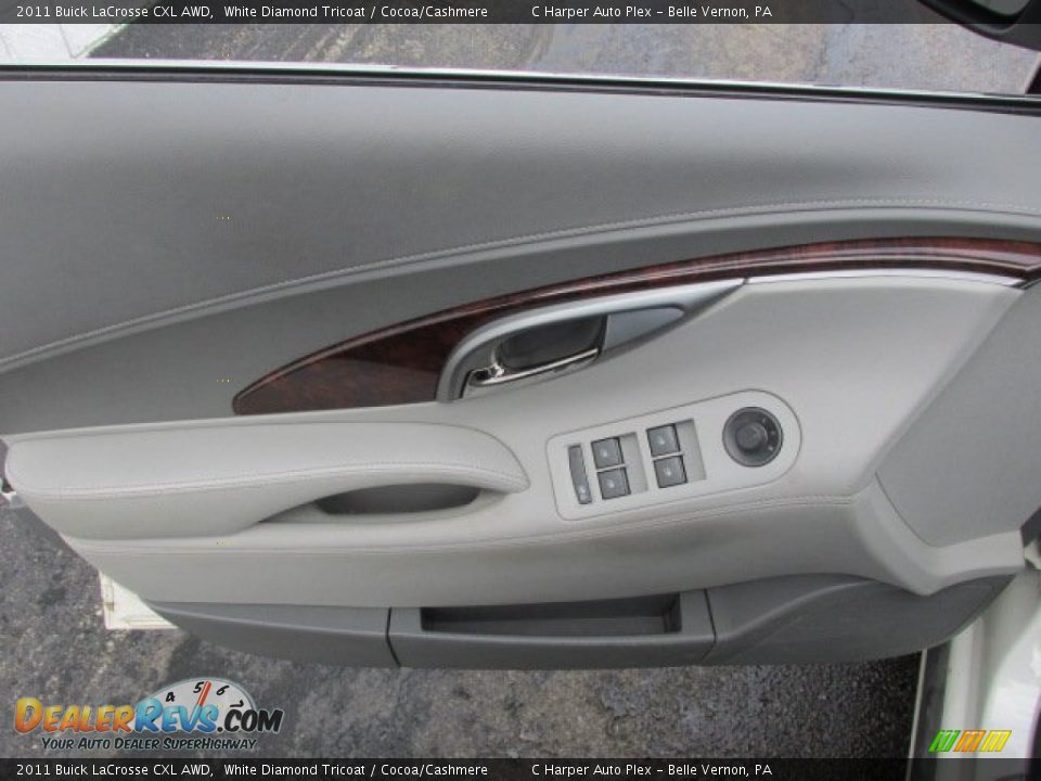 2011 Buick LaCrosse CXL AWD White Diamond Tricoat / Cocoa/Cashmere Photo #12