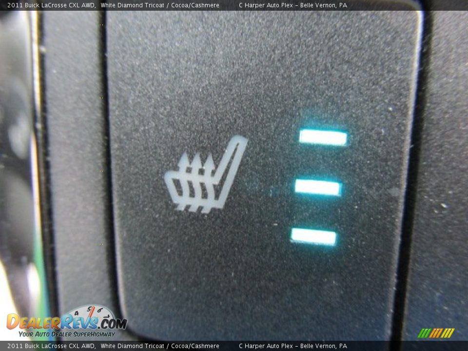 2011 Buick LaCrosse CXL AWD White Diamond Tricoat / Cocoa/Cashmere Photo #17