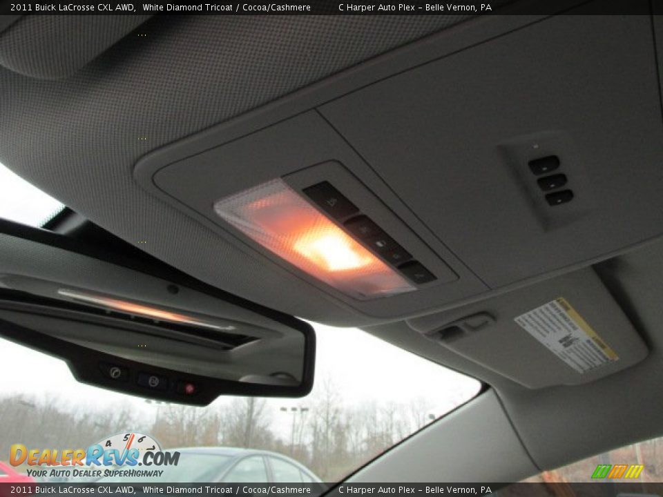2011 Buick LaCrosse CXL AWD White Diamond Tricoat / Cocoa/Cashmere Photo #19