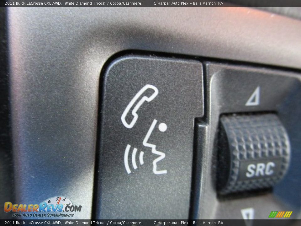 2011 Buick LaCrosse CXL AWD White Diamond Tricoat / Cocoa/Cashmere Photo #20