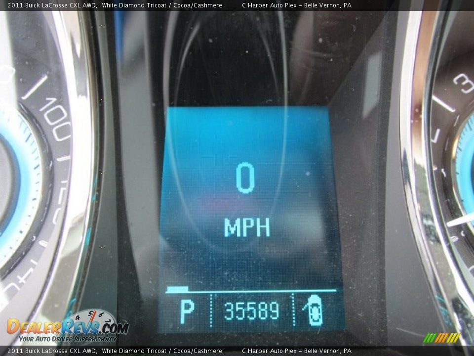 2011 Buick LaCrosse CXL AWD White Diamond Tricoat / Cocoa/Cashmere Photo #25