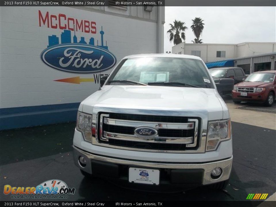2013 Ford F150 XLT SuperCrew Oxford White / Steel Gray Photo #1