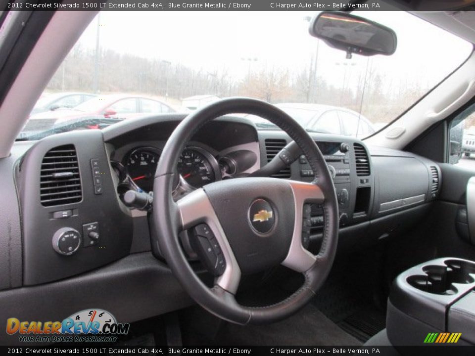 2012 Chevrolet Silverado 1500 LT Extended Cab 4x4 Blue Granite Metallic / Ebony Photo #16
