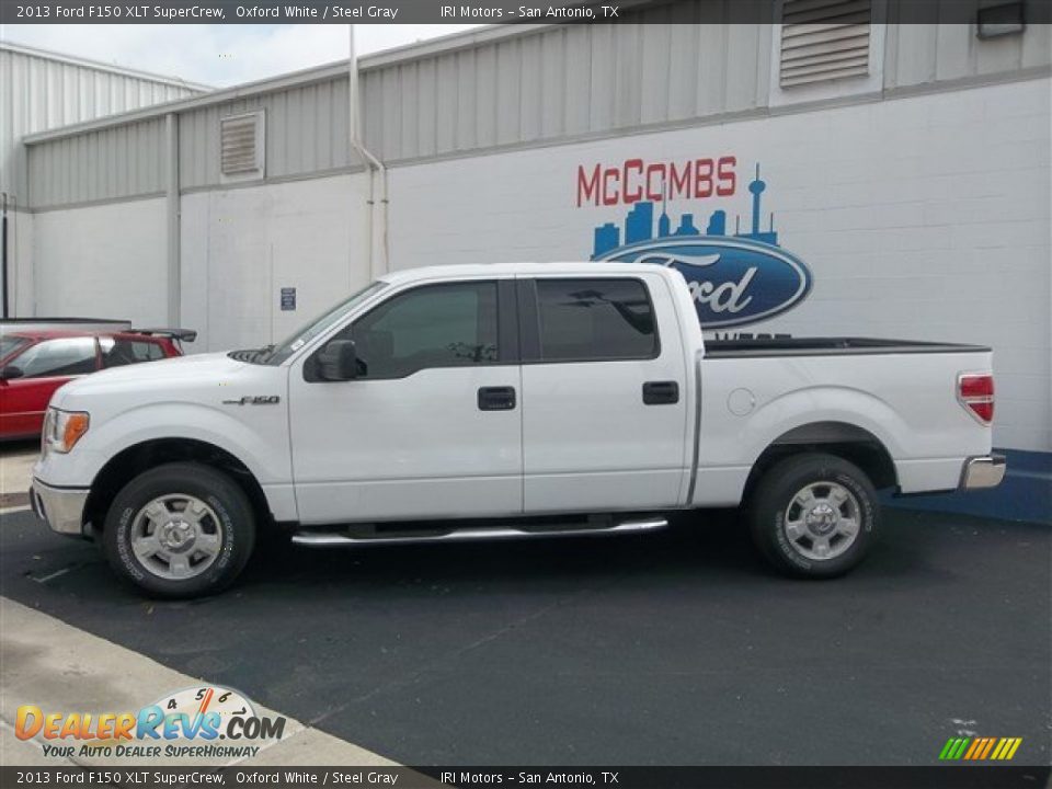 2013 Ford F150 XLT SuperCrew Oxford White / Steel Gray Photo #3