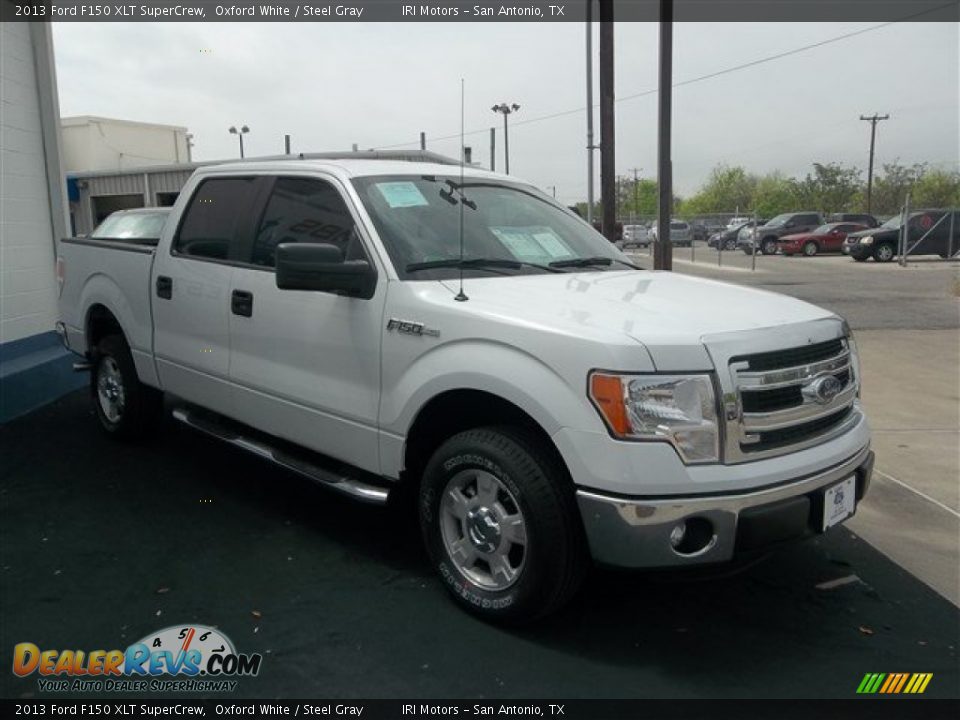 2013 Ford F150 XLT SuperCrew Oxford White / Steel Gray Photo #12