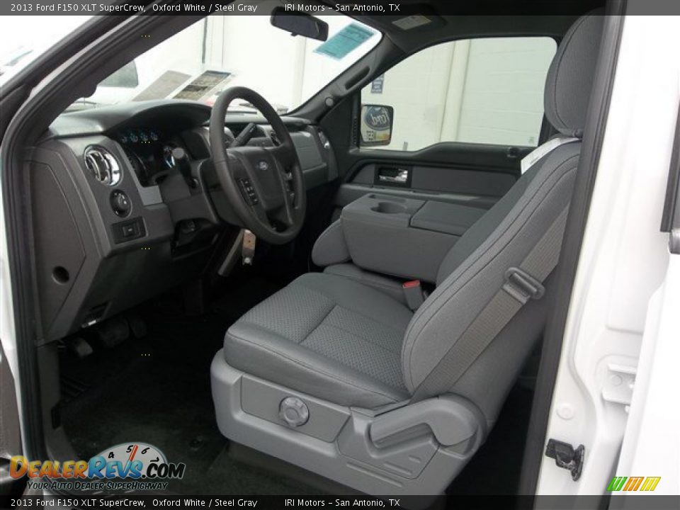 2013 Ford F150 XLT SuperCrew Oxford White / Steel Gray Photo #20