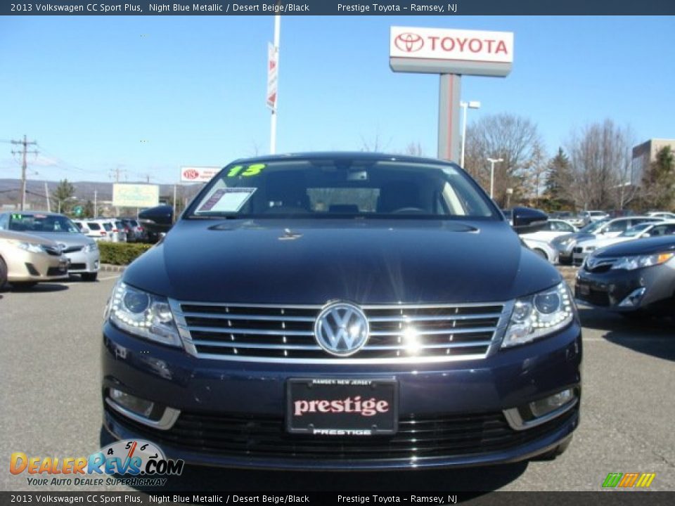 2013 Volkswagen CC Sport Plus Night Blue Metallic / Desert Beige/Black Photo #2