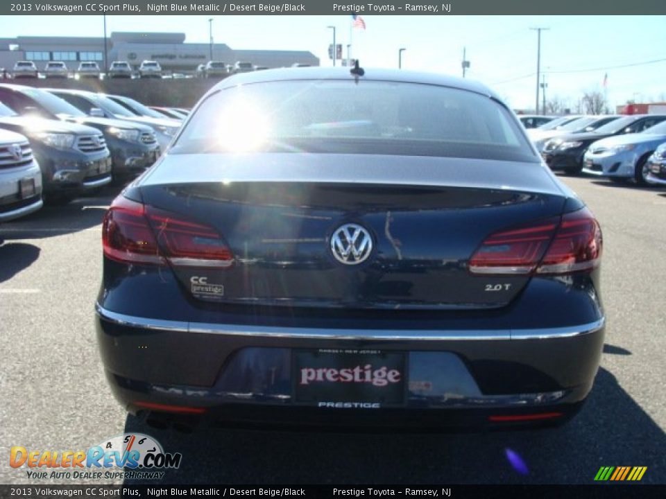 2013 Volkswagen CC Sport Plus Night Blue Metallic / Desert Beige/Black Photo #5