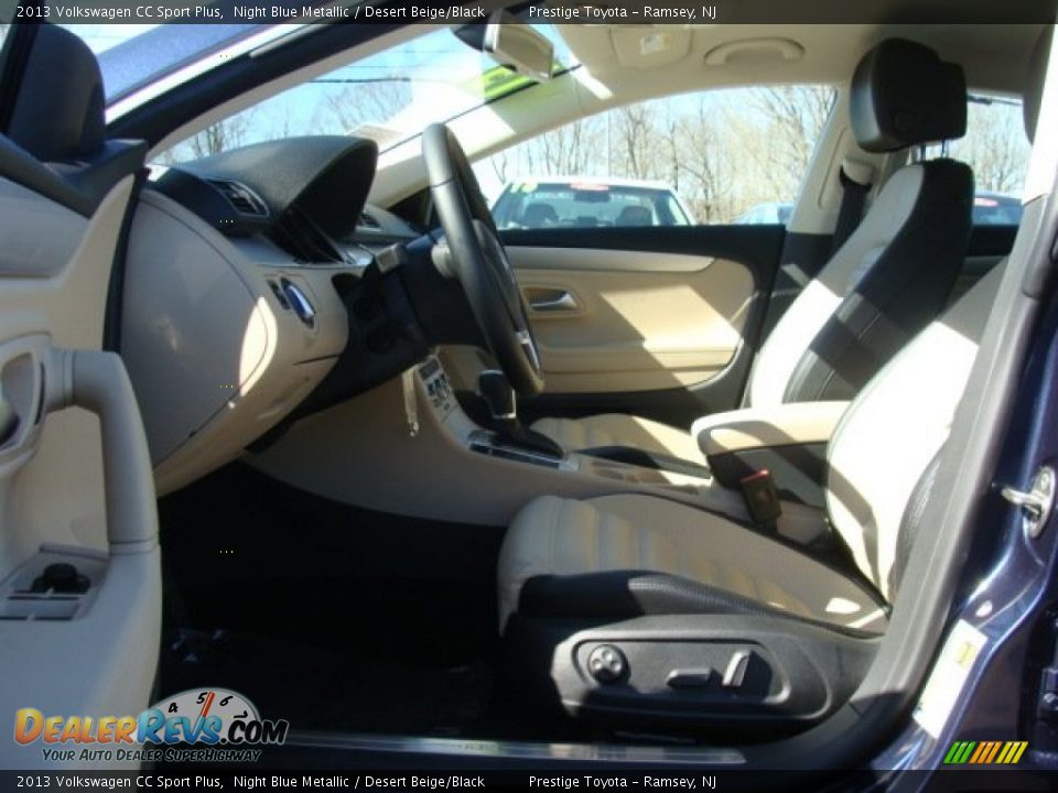 2013 Volkswagen CC Sport Plus Night Blue Metallic / Desert Beige/Black Photo #7