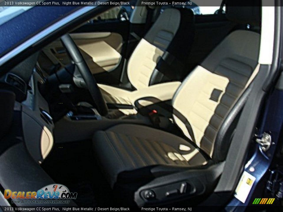 2013 Volkswagen CC Sport Plus Night Blue Metallic / Desert Beige/Black Photo #8