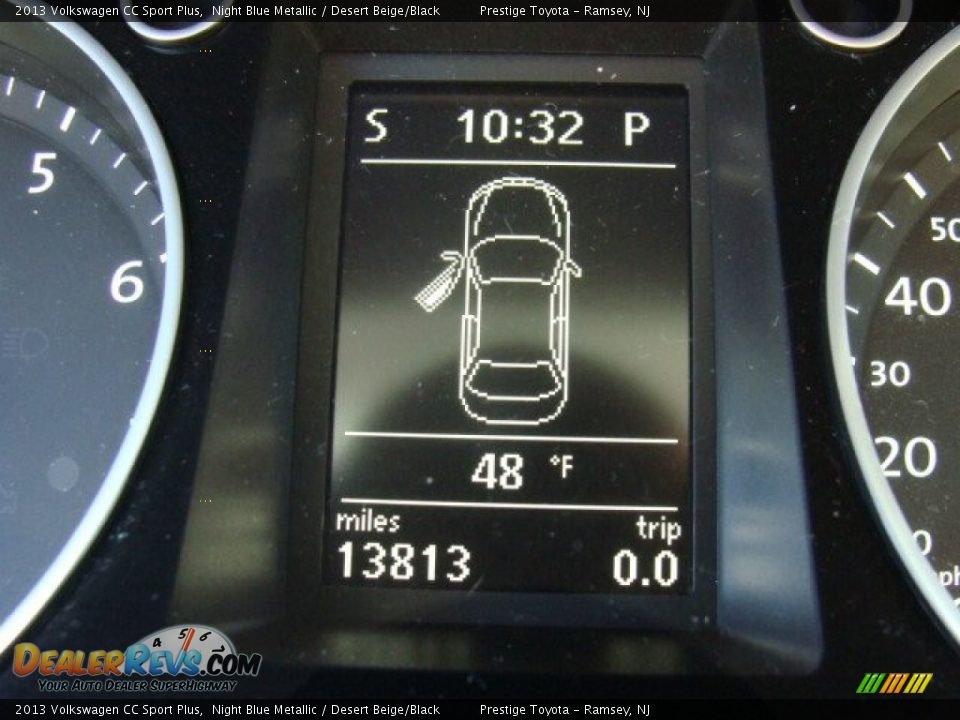 2013 Volkswagen CC Sport Plus Night Blue Metallic / Desert Beige/Black Photo #10
