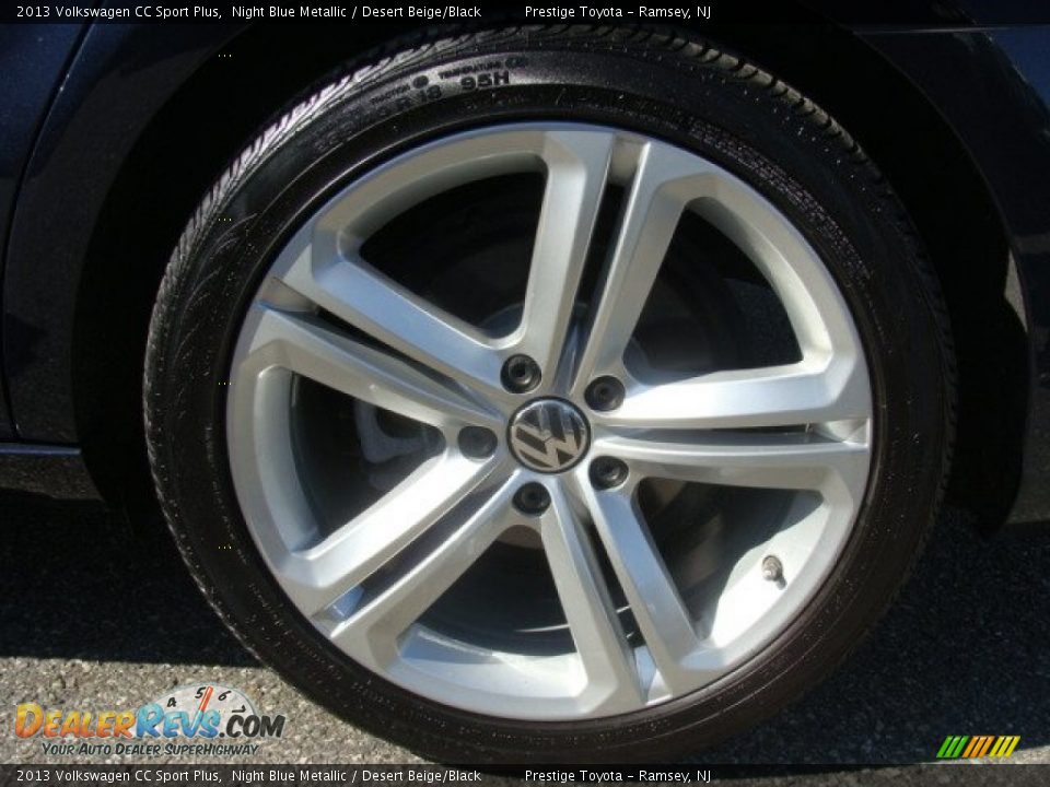 2013 Volkswagen CC Sport Plus Night Blue Metallic / Desert Beige/Black Photo #14